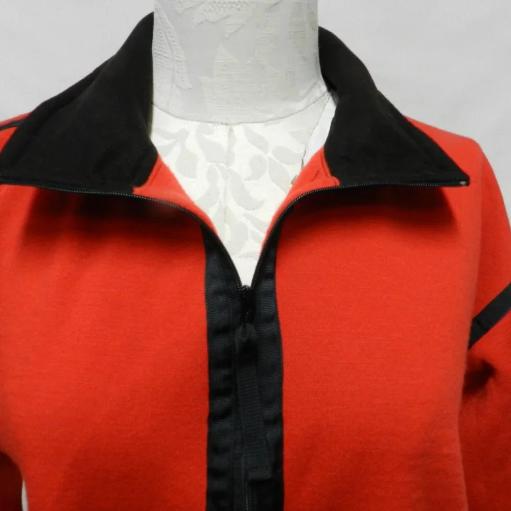 North Face Vintage sweatshirt red 1/4 Zip Fleece Lined Size Sz Medium Md M
